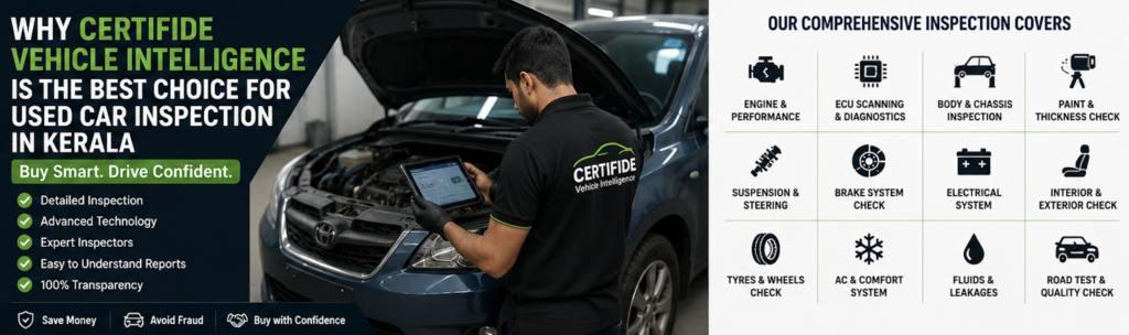 Best Used Car Inspection Service in Kerala | Certifide Vehicle Intelligence